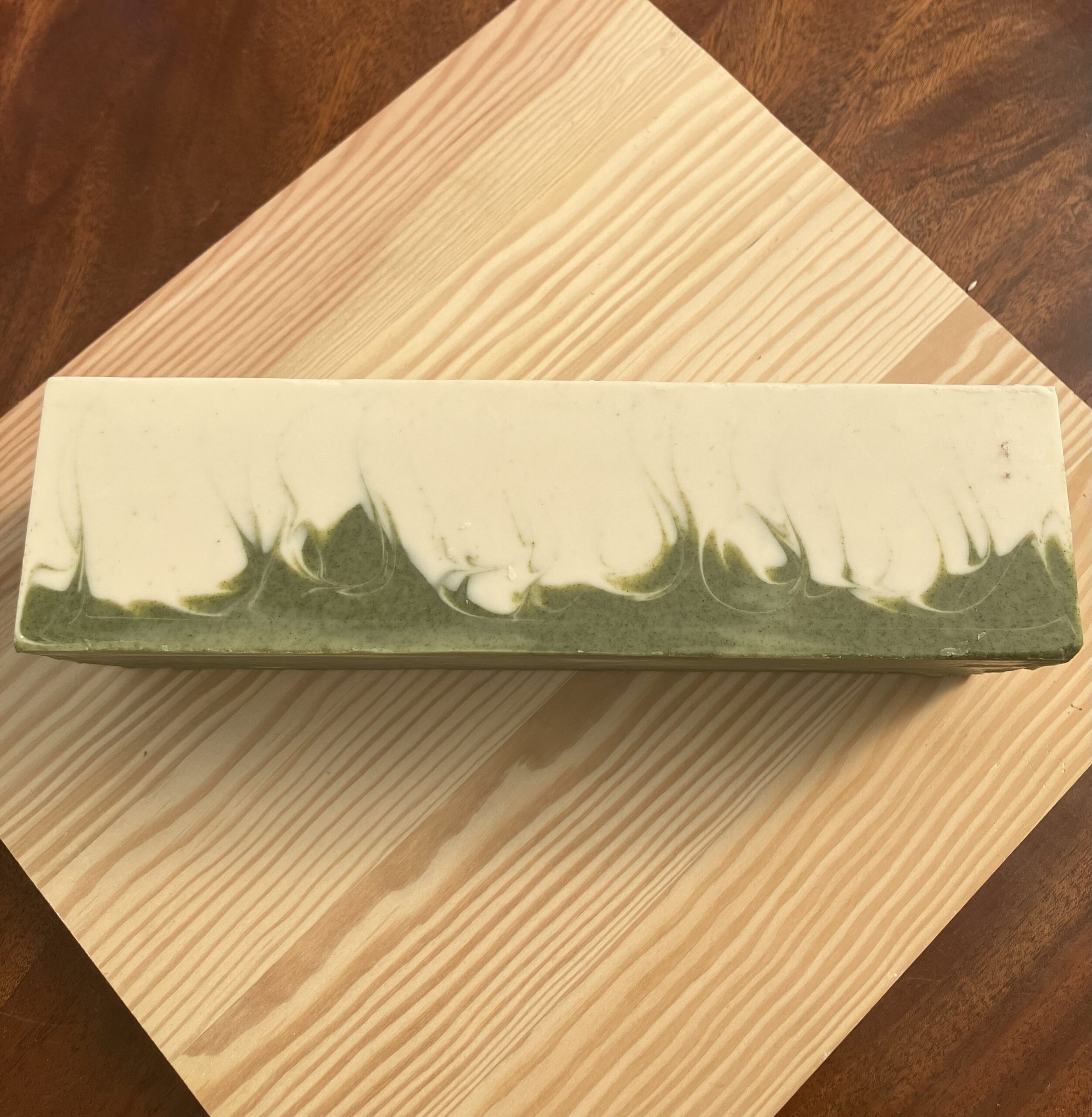 Eczema soap with hemp seed oil unmolding